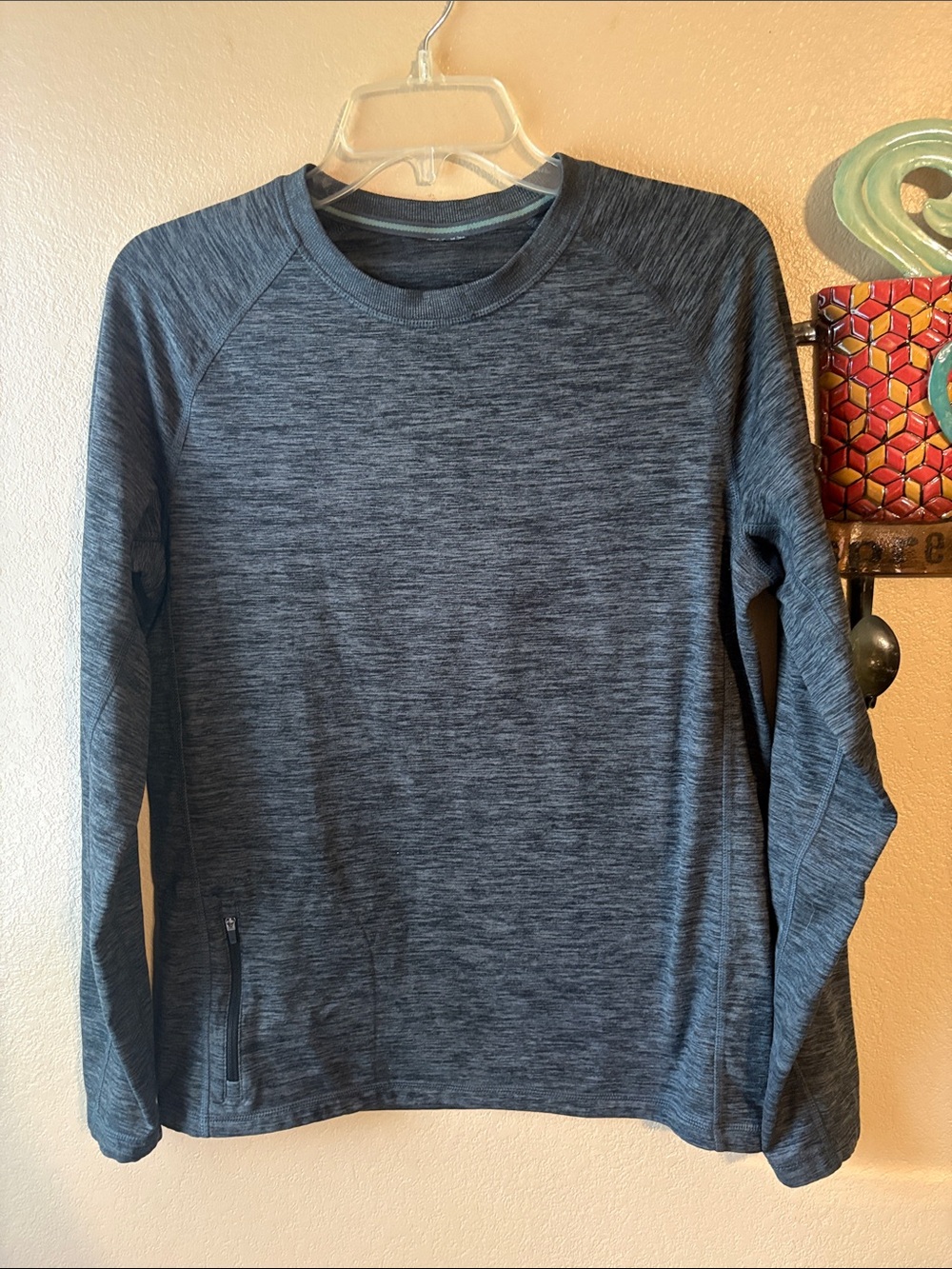 Heathered Dark Gray Crewneck Pullover Sweatshirt